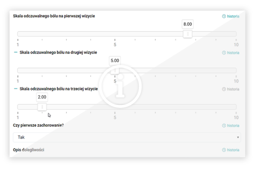 Instrukcja przedstawia wypełnianie formularza dla fizjoterapeuty