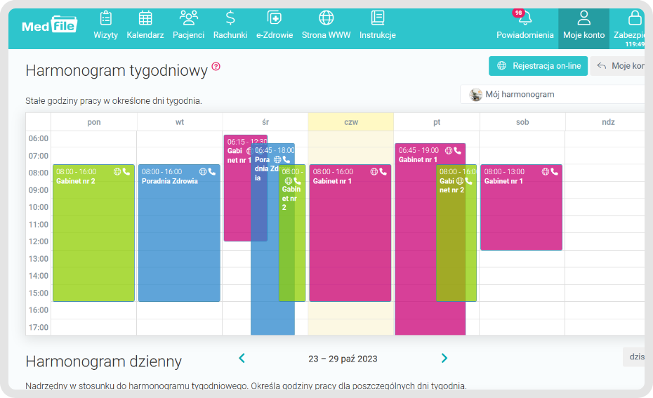 Dostęp do kalendarza