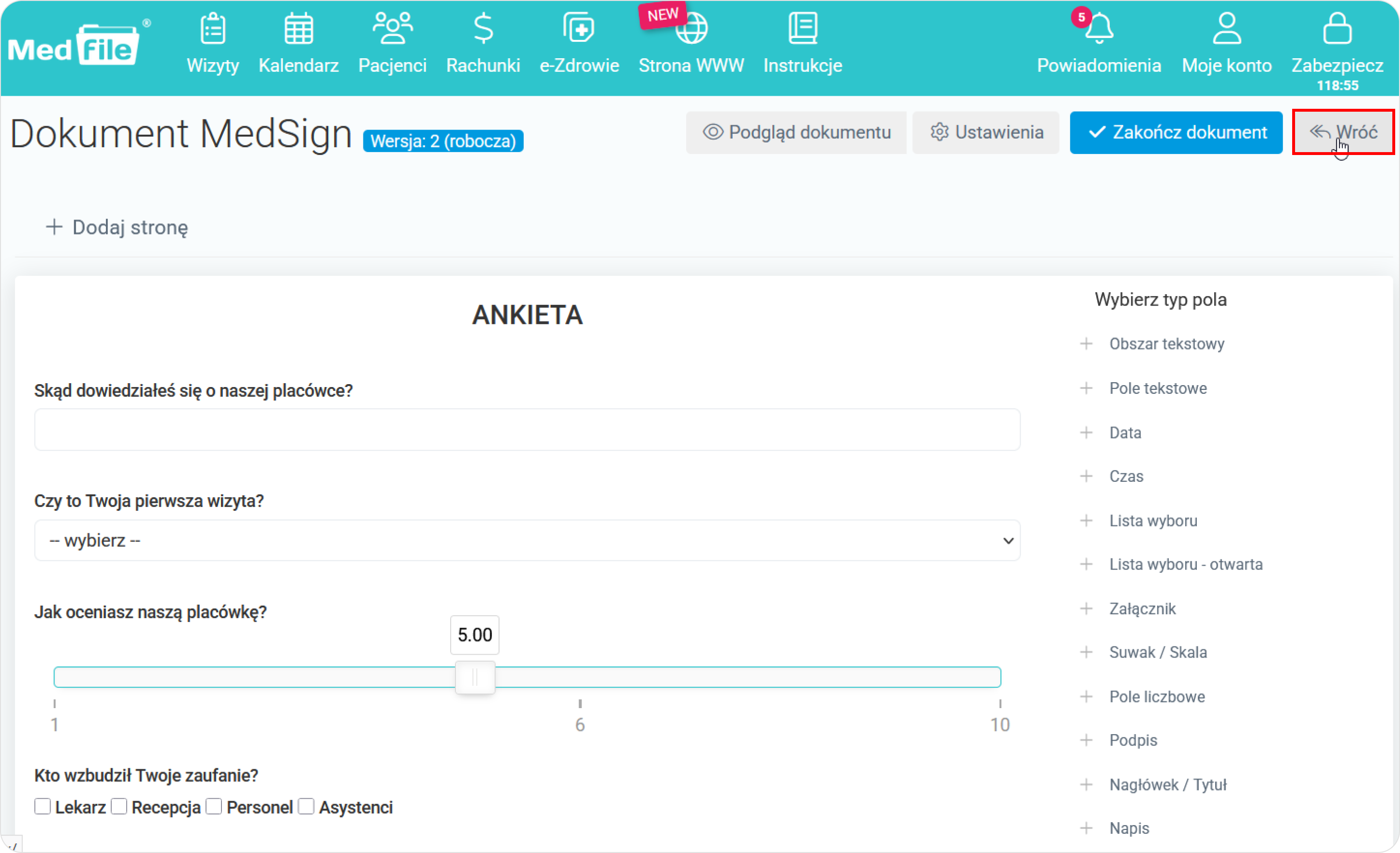 Wróć do dokumentów MedSign