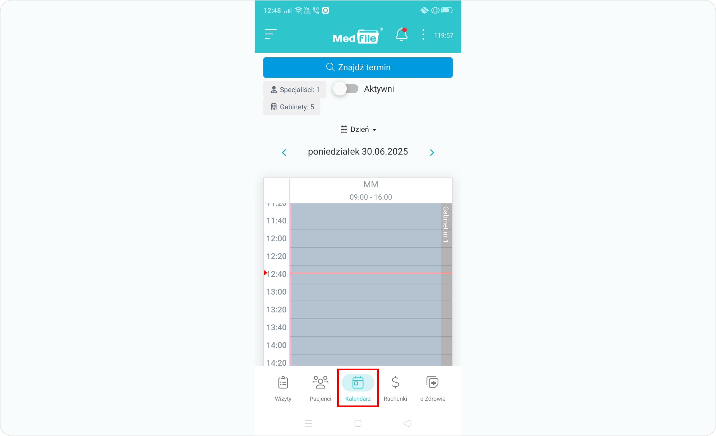 Przejdź do zakładek na dolnym pasku